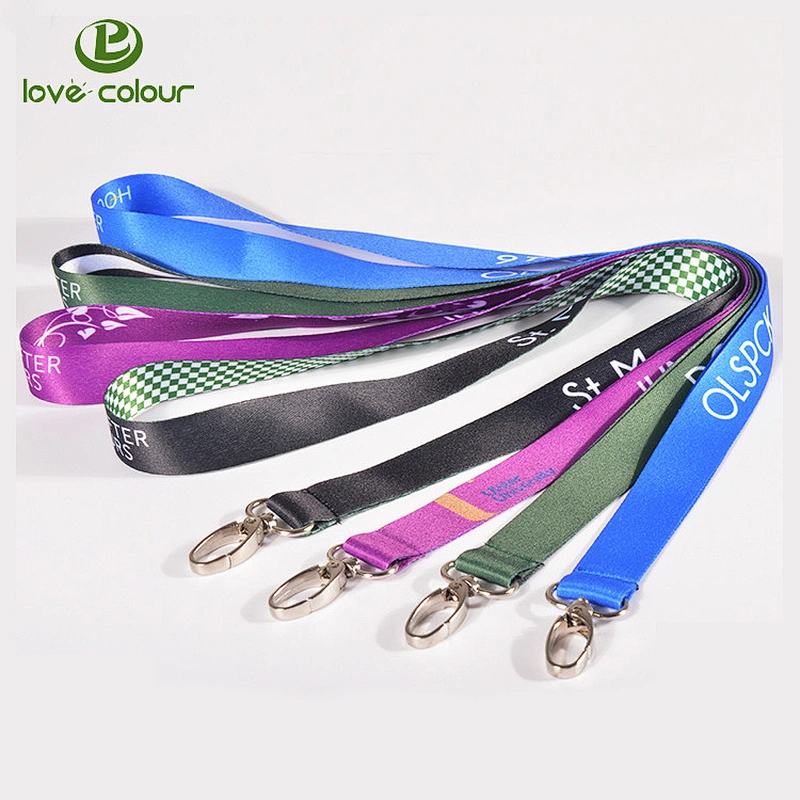 Polyester Material Lanyard Key Chain Custom Logo Lanyard Ribbon