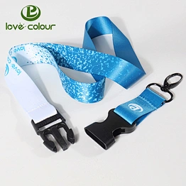 Custom polyester heat transfer exhibition lanyard strap with factory price
