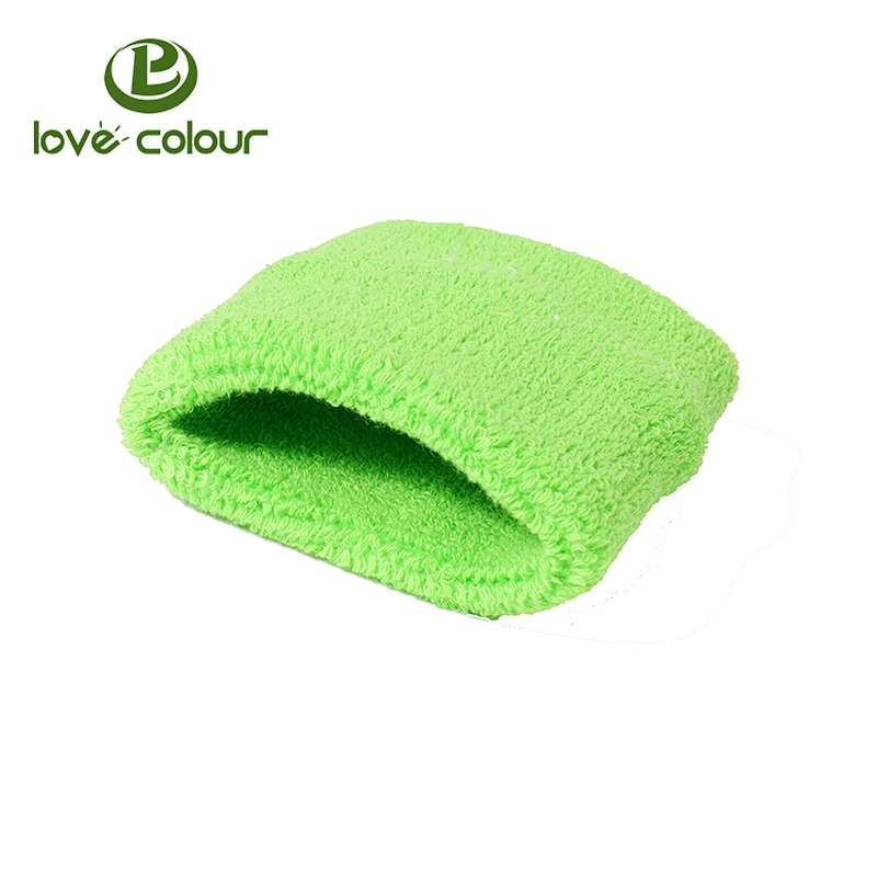 Custom Your Logo Pure Color Cotton Men Sweat Wristband for Sale