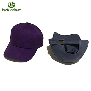 Custom adjustable advertising baseball sport cap in black color