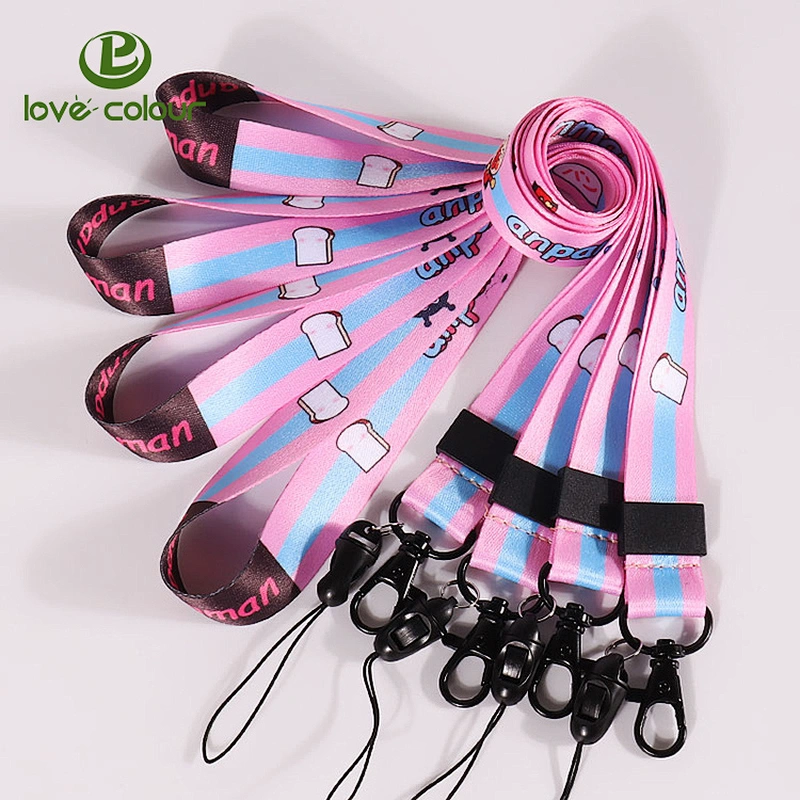 Fashional polyester wrist lanyard with mobile phone holder