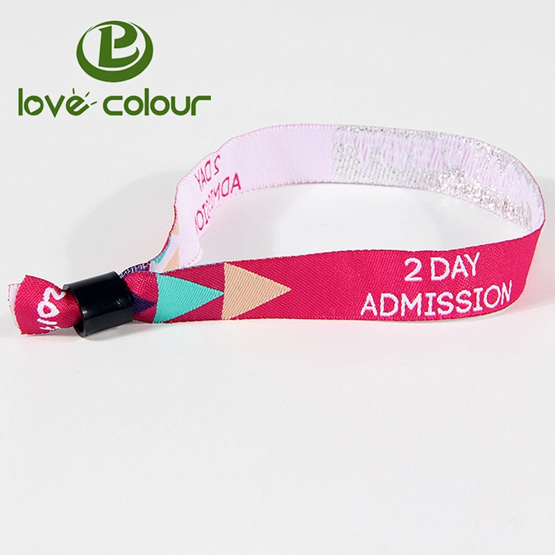 Custom wedding bride fabric wristbands with pretty printing