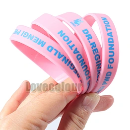 Promotional Cheap Custom Imprinted Silicone Wristband Silk Screen Silicone bracelet