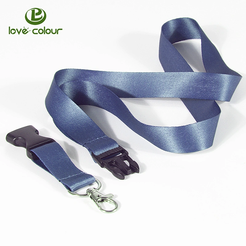 Hot selling Custom Black Polyester Cheap Plain lanyards