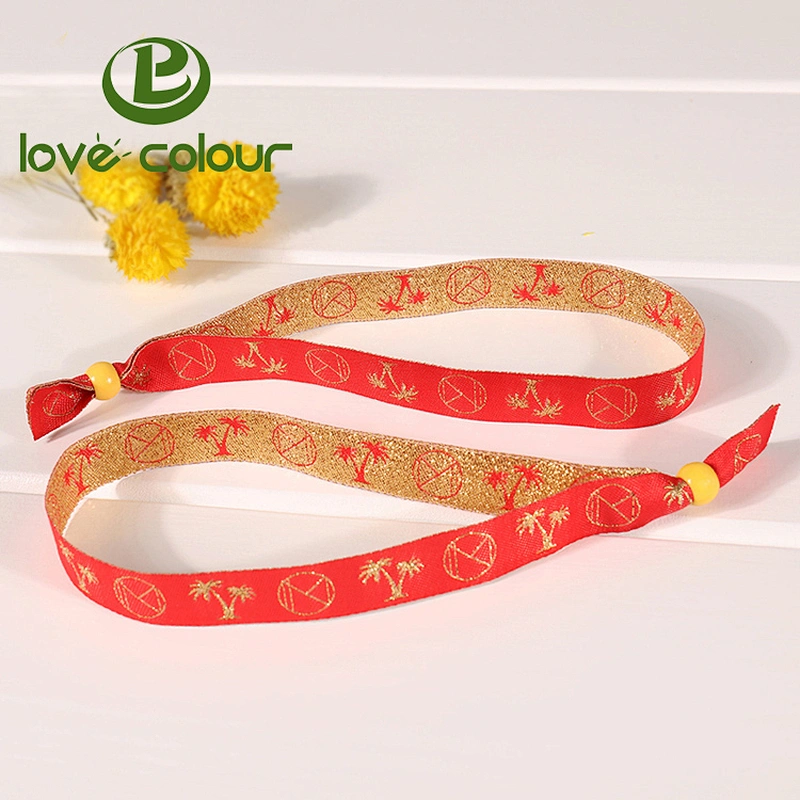 Free Sample arts and crafts designs polyester festival woven wristband