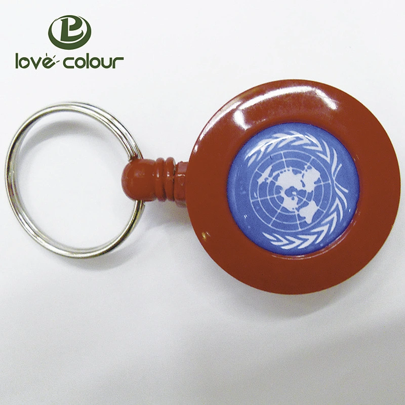 Retractable Reel Recoil Pull Key Ring Chain Cord Carabiner Belt Clip Ski Pass ID Card Badge Holder