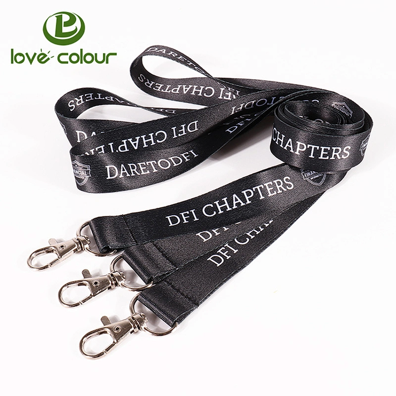 Custom Polyester Lanyard Ribbon with Metal Clip and ID Card Holder