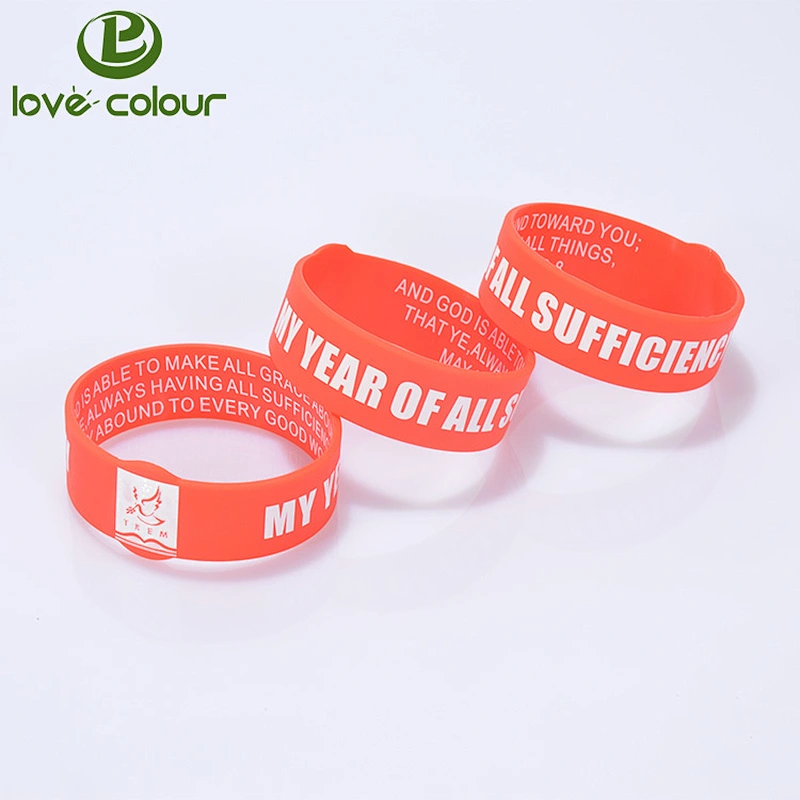 Custom slim printed logo silicone wristband 5mm thin rubber bracelet