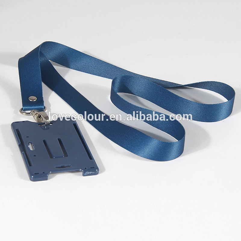 Customized high quality polyester plain blank lanyards with card holder