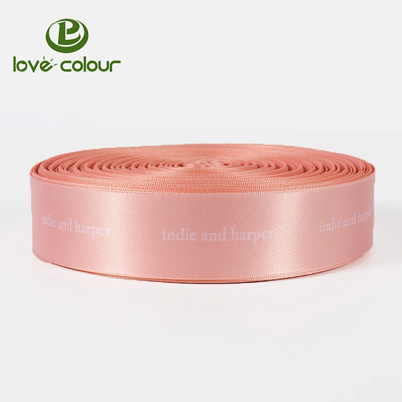 Custom different size white color satin ribbon for packing