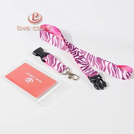 Polyester Custom Lanyard logo Printing Neck Strap ID Holder