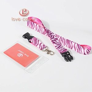 Polyester Custom Lanyard logo Printing Neck Strap ID Holder