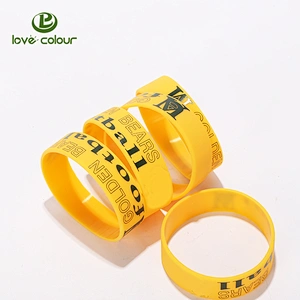 Custom printing logo silicone material wristband for event