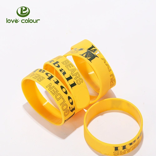 Custom printing logo silicone material wristband for event