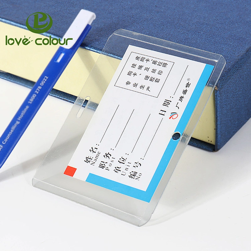 Custom hard pvc plastic id card holders for employee