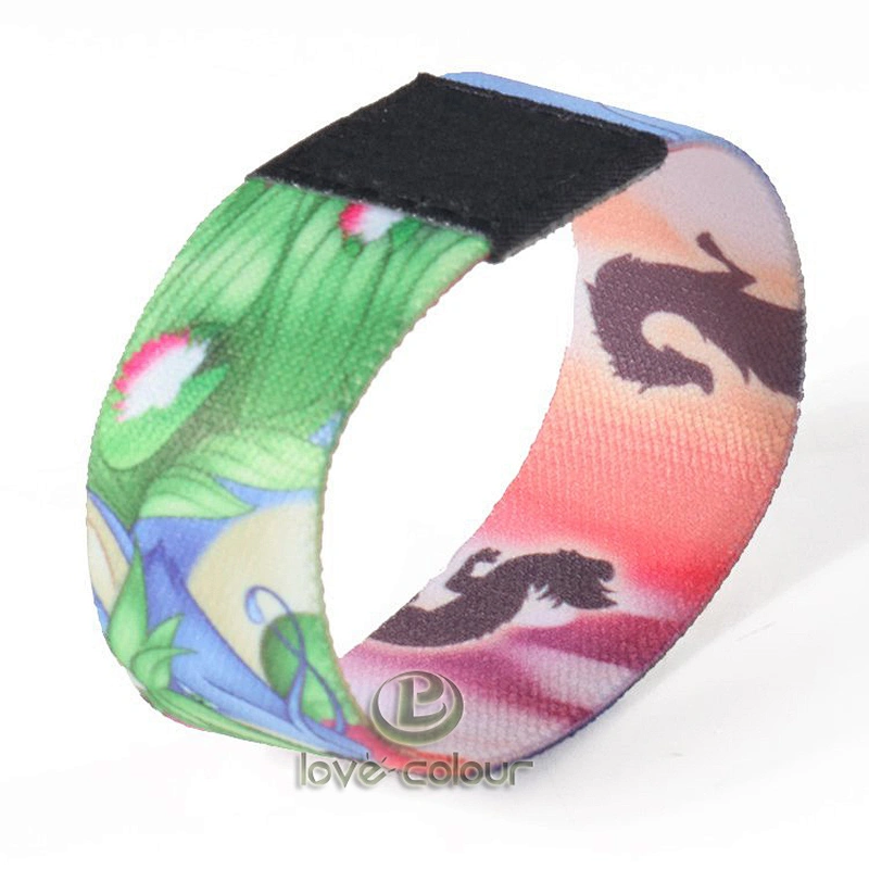 Factory custom fabric elastic wristband for promotion