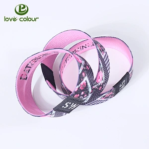 Eco-friendly fancy dye-sublimation printing festival elastic wrist band