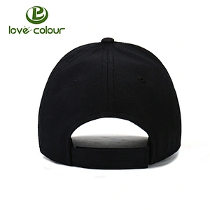 Embroidery logo 6 panel black cotton baseball cap / custom your own summer outdoor dad hat