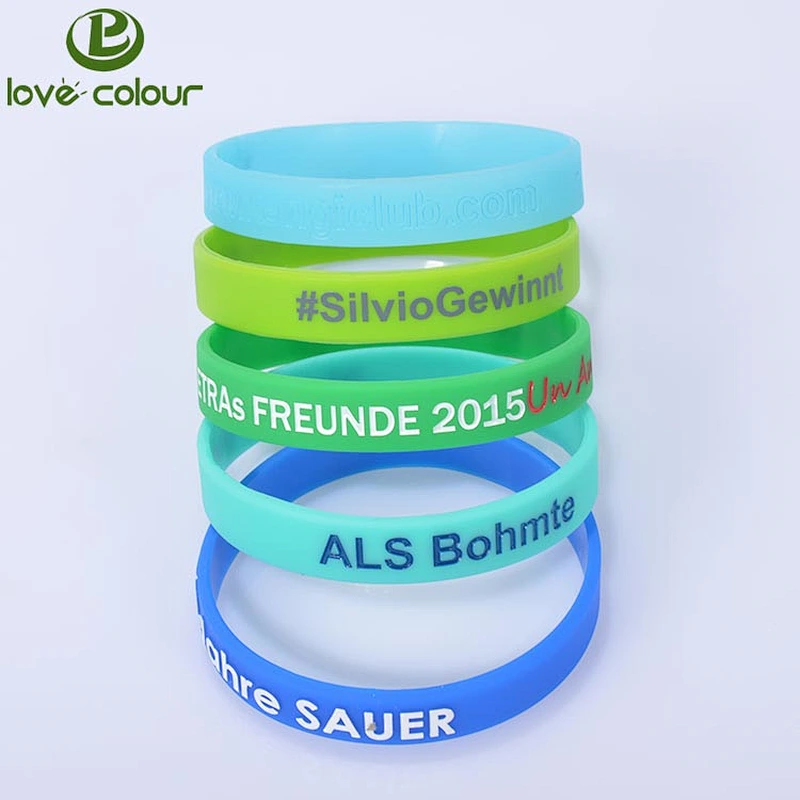 Free sample custom silicone wristbands wholesale Unisex cool rubber bracelets