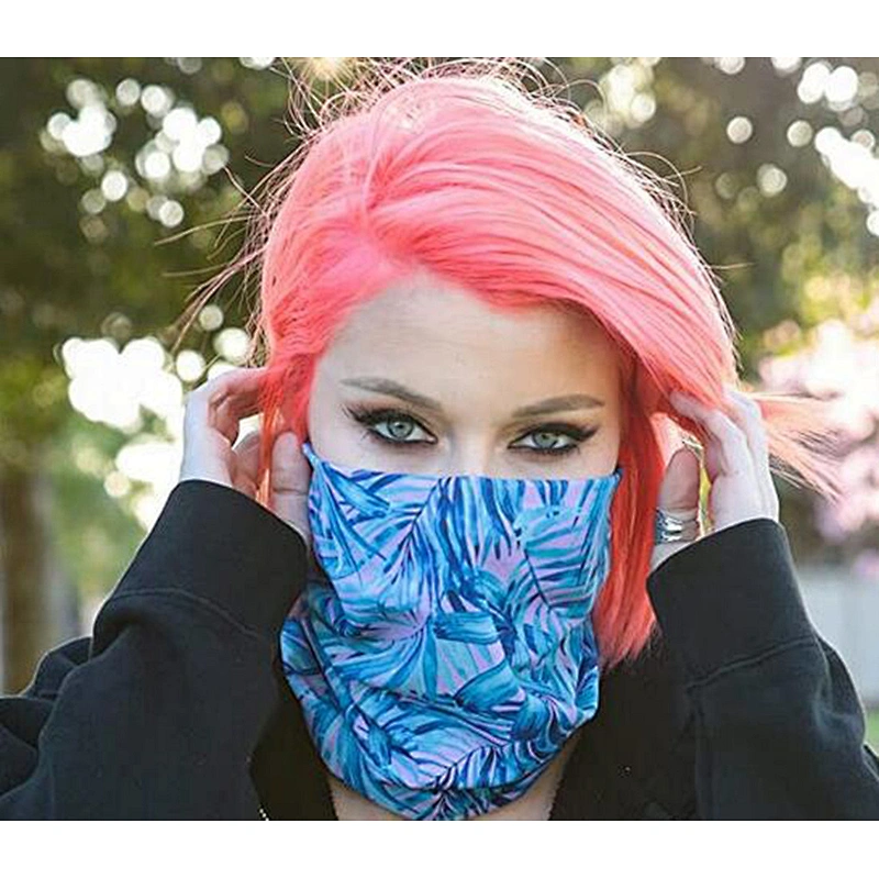Black Headwear Bandanas Seamless Neck Gaiter UV Resistence Headband For Outdoors