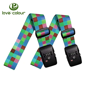 Custom Logo Adjustable Luggage Strap Suitcase Travel Bag Belt