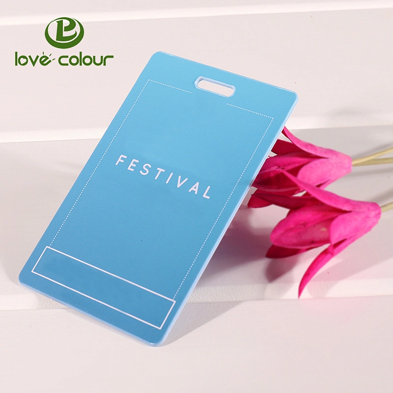 Custom plastic identification id card in red color for festival event