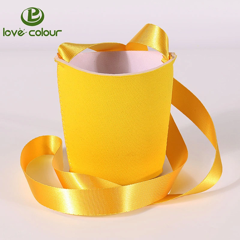 Custom neoprene beer glass holder polyester lanyard with big discount / Lanyard with wine glass holder