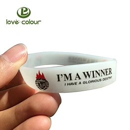 Wholesale white custom silicone wristbands for outdoor activity
