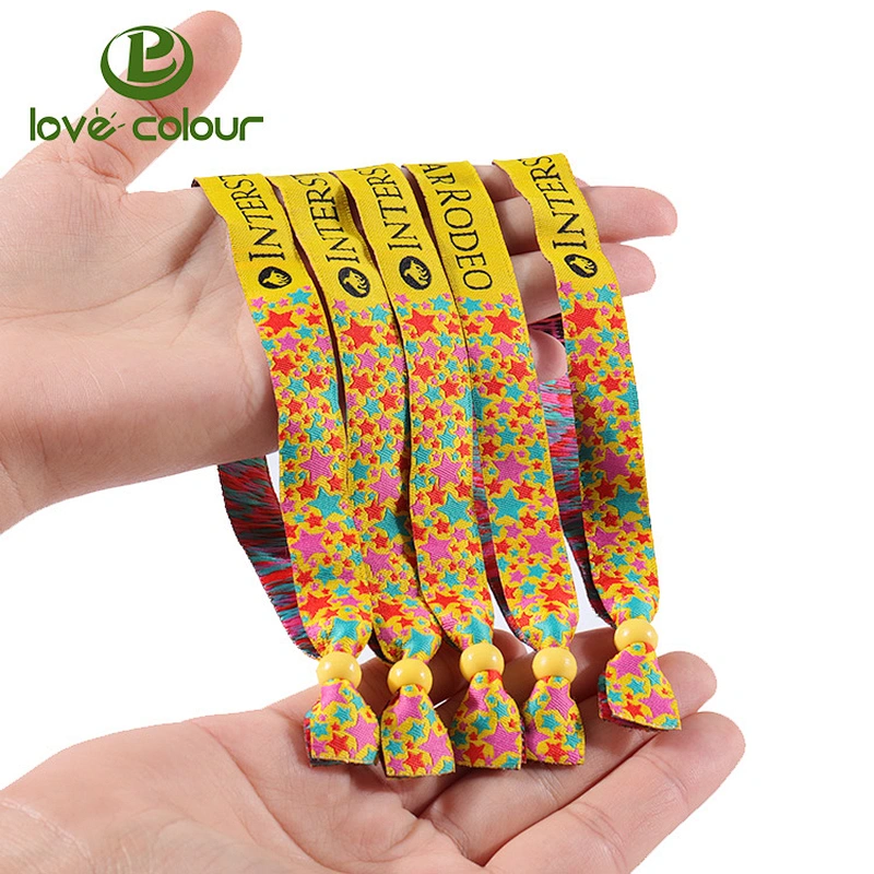Custom Full Color Polyester Cloth Wristbands for festivals