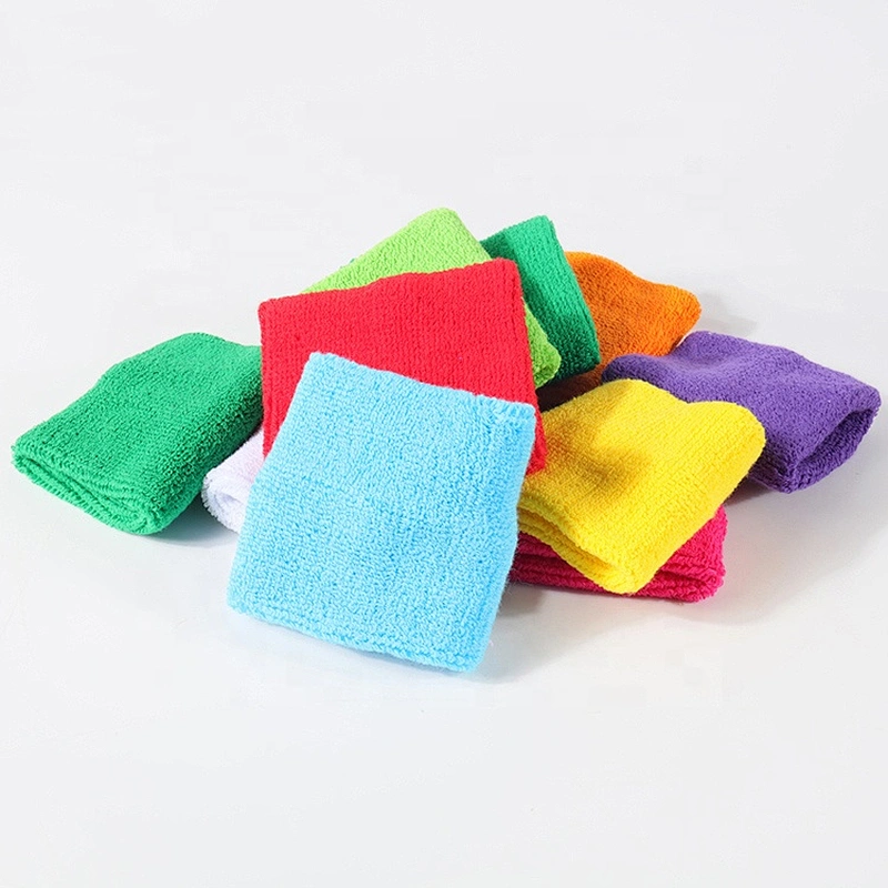 Cheap custom logo factory made cotton wrist sweat bands