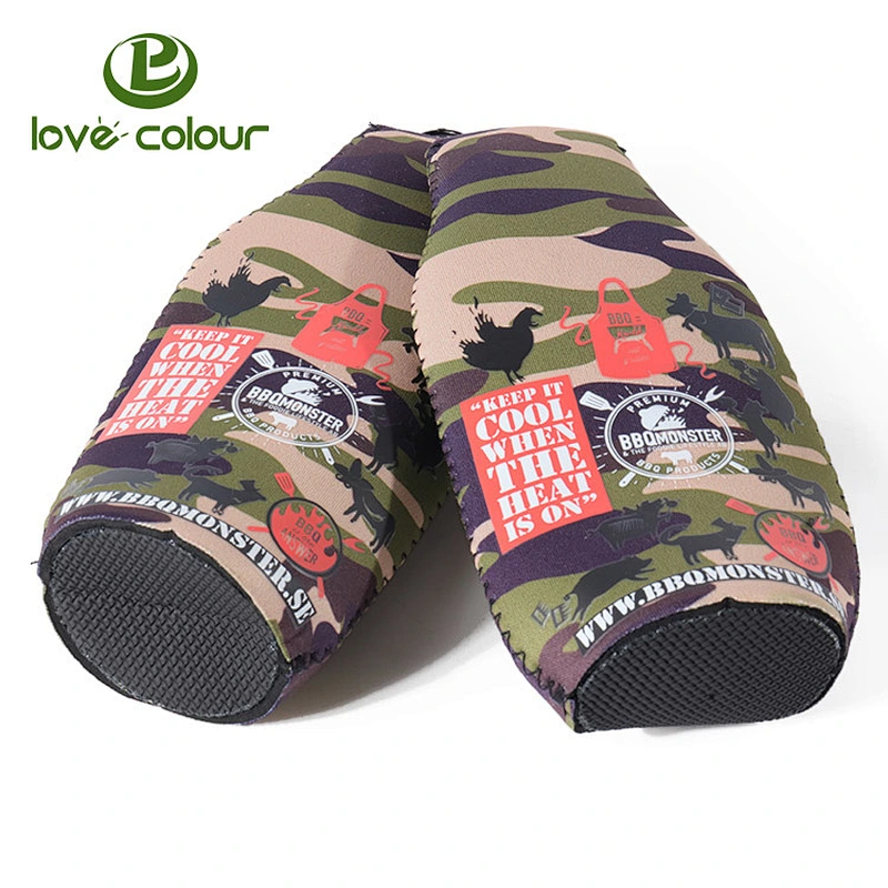 Party using custom neoprene wine holder / sleeve for promotion