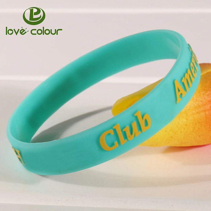 Custom your words by debossed and embossed silicone wristbands for promotion