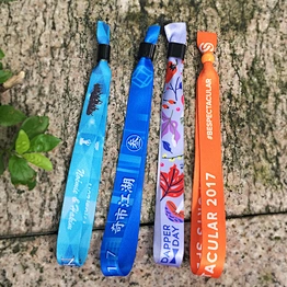 Popular festival items custom printed plastic lock wristband