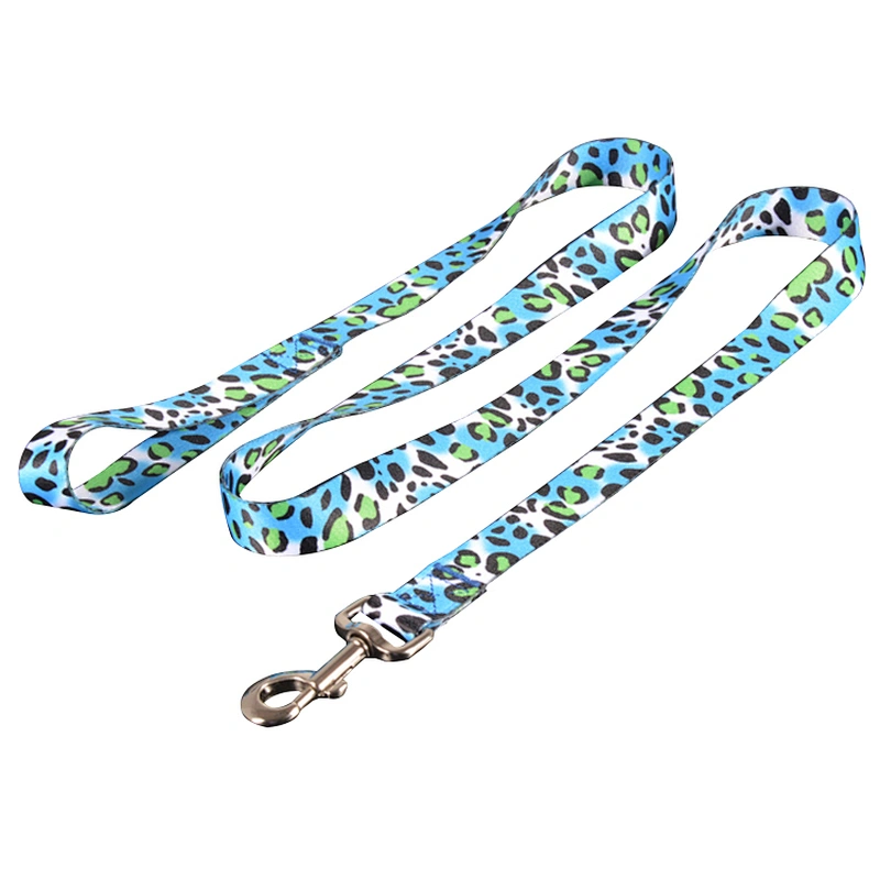 Custom Adjustable Eco- Friendly Polyester Sublimation Pet Leash for Outdoor