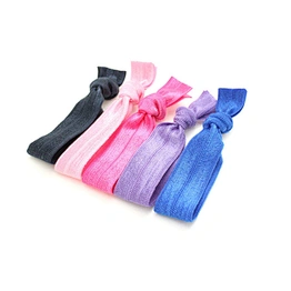 Hair Ties Pony Tail Holder No Crease Knotted Ribbon Bands