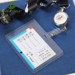 Custom hard pvc plastic id card holders for employee