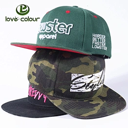 Hot sale cotton material cheap custom embroidery flat brim snapback caps