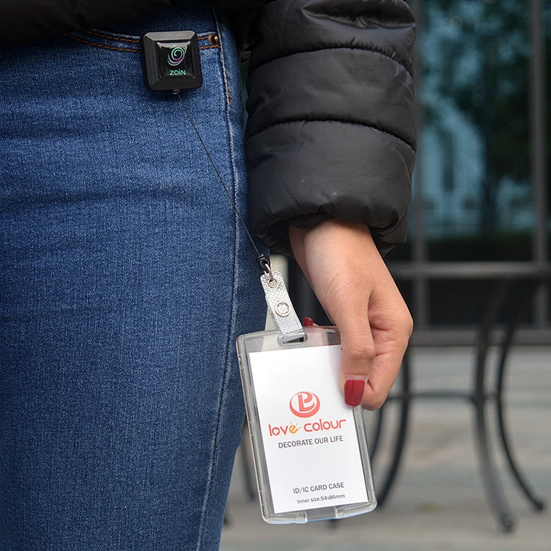Custom ID card holder rigid clear plastic badge holder