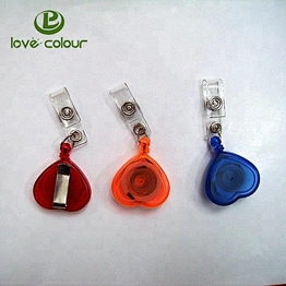 Heart-shaped badge reel with your logo