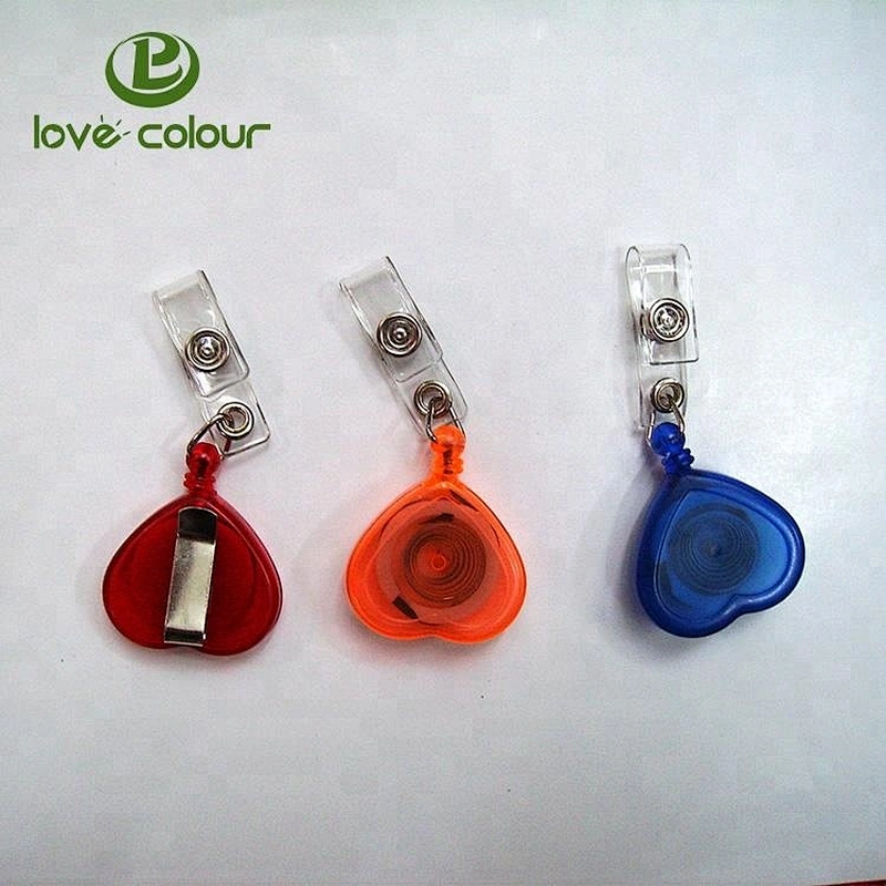 Heart-shaped badge reel with your logo
