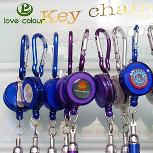 Multicolor Keychains Plastic Badge Holder Custom