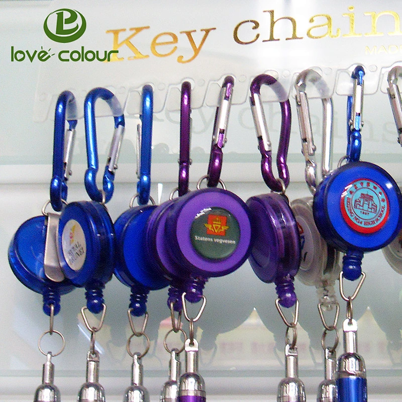Multicolor Keychains Plastic Badge Holder Custom