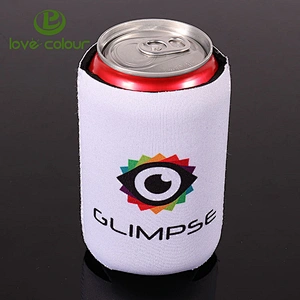 Promotional gift white color can cooler neoprene