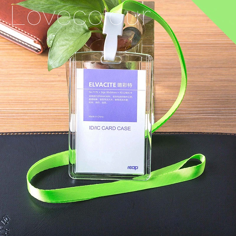 Custom crystal id card holder with neck cord