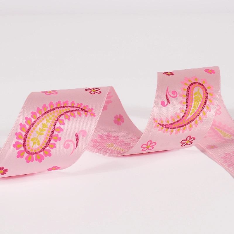 Custom Gift Packing Various Colors Printing Satin Ribbon with Your Logo