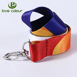 Custom made multicolor heat transfer lanyards neck ribbon For Promotional
