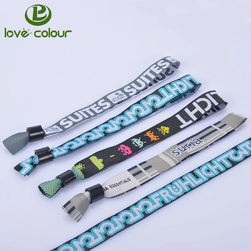 Customized souvenirs printed polyester fabric bracelets wristband cloth wrist band
