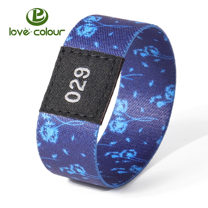 New product custom elastic bracelet polyester elastic wristband for kids