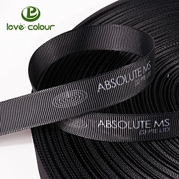 Custom1 inch grosgrain ribbon gold foil printed strap tape