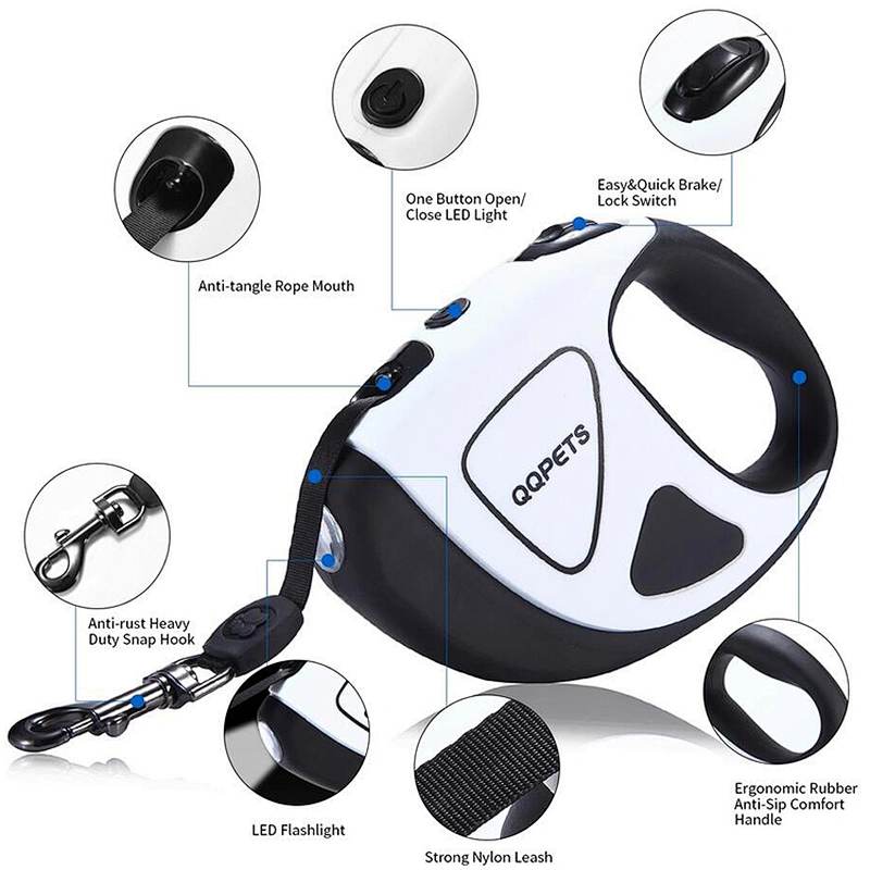 Personalized Retractable Ribbon Pet Training Dog Leash